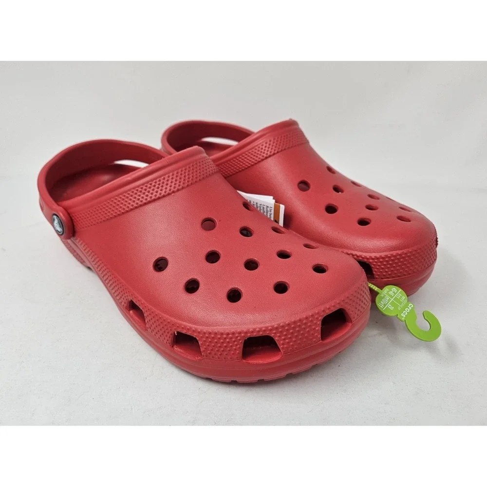 Crocs Classic Slip-On Sandals, Varsity Red, Men's Size 11M, 10001-6WC, NEW!